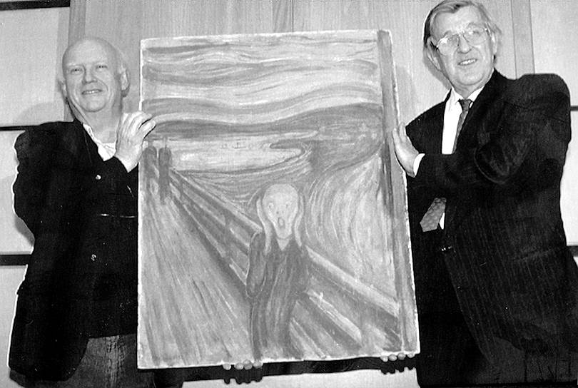 Полотна (на фото — «Крик») были найдены в 2006 году. Перед судом предстали шестеро подозреваемых. Трое из них были оправданы, а трое  приговорены к различным тюремным срокам