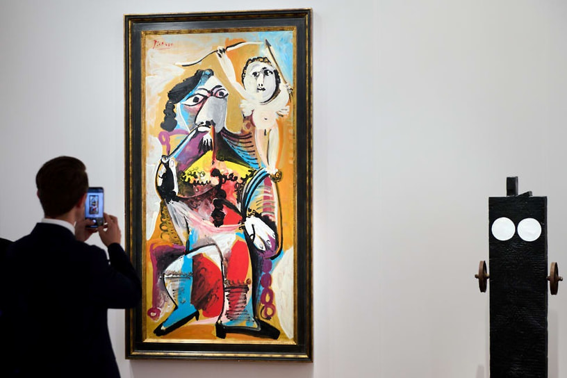 Пабло Пикассо. «Сидящий мужчина с трубкой», 1969
