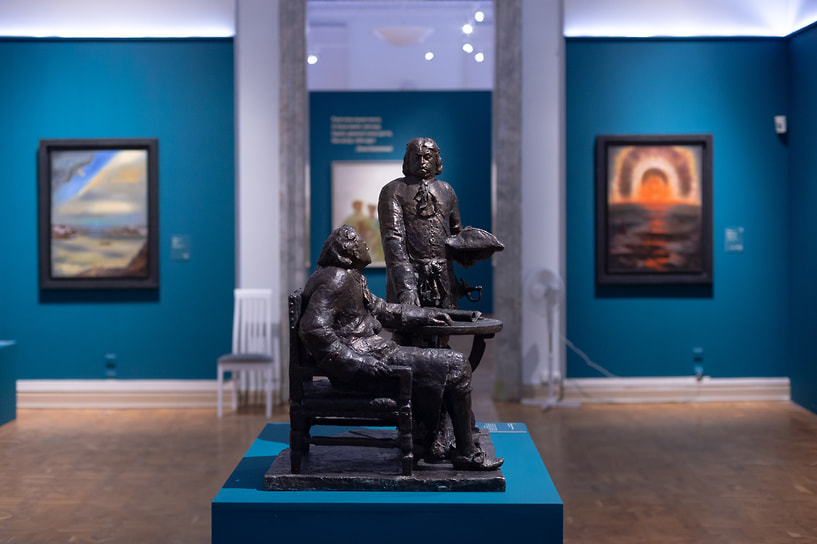 Александр Семынин. Скульптура «Пётр I и Витус Беринг», 1985