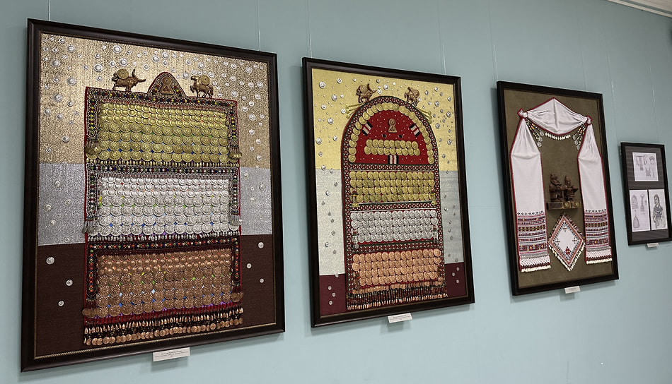 Фрагмент экспозиции в Музее чувашской вышивки в Чебоксарах, июль 2025