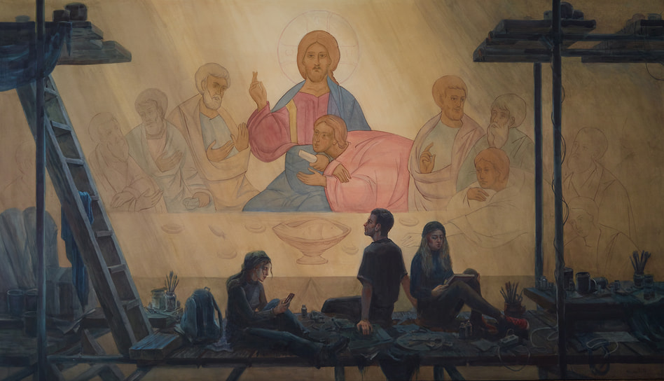 Одна из работ к выставке «ВЫПУСК ‘25». Ирина Балуева. «Тайная вечеря»