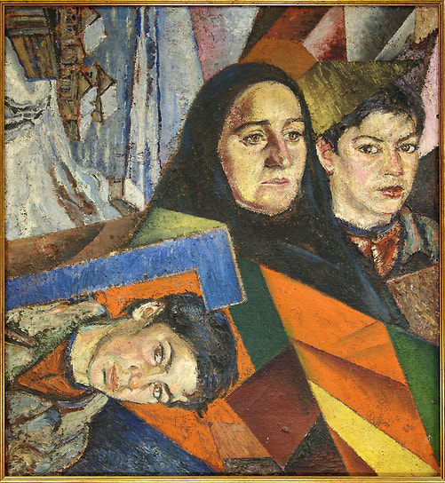 Давид  Бурлюк. «Беженцы в Уфе», 1916