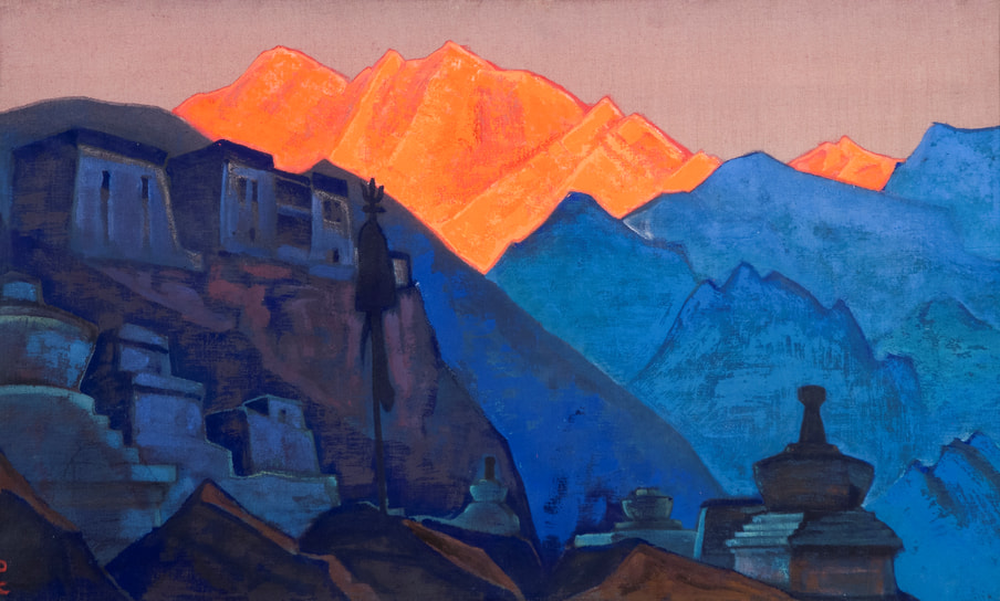 Николай Рерих. «Тибет. Горящая вершина», 1933