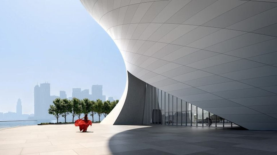 Визуализация Дубайского музея искусств по проекту Тадао Андо