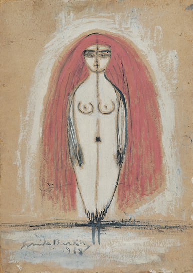 Семиха Берксой. Автопортрет «Standing», 1968