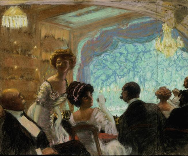 Борис Кустодиев. «В ложе», 1909