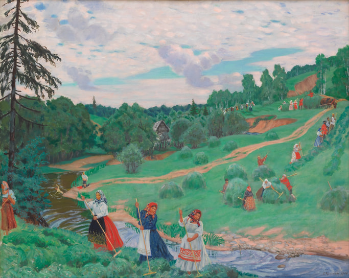 Борис Кустодиев. «Сенокос», 1917