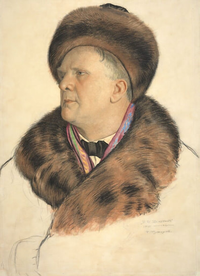 Борис Кустодиев. «Портрет Фёдора Ивановича Шаляпина», 1921
