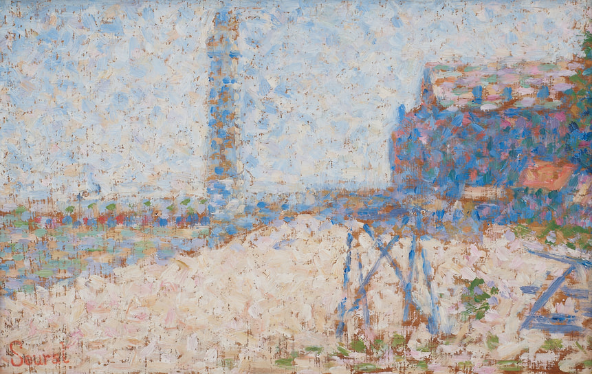 Жорж Сёра. «Больница и маяк в Онфлере», 1886