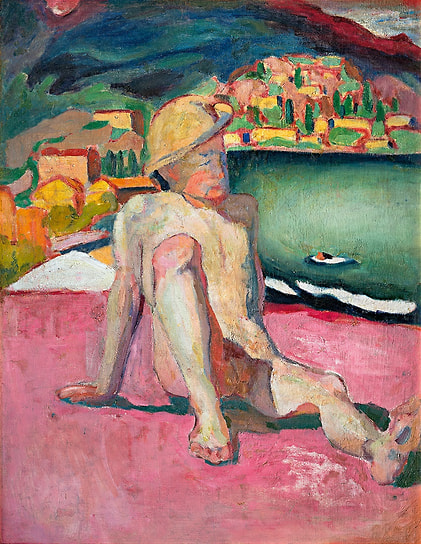 Аристарх Лентулов. «Натурщик на пляже», 1909