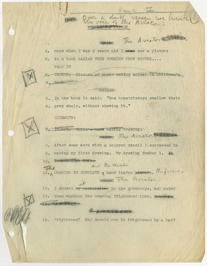 Сценарий к «Маленькому принцу» Орсона Уэллса, 1943