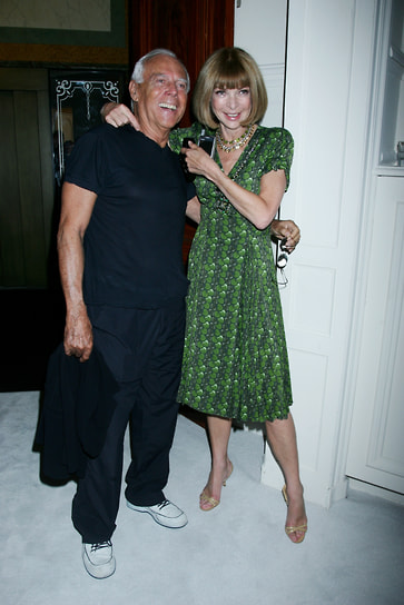 С Джорджо Армани на показе Valentino, Париж, 2008