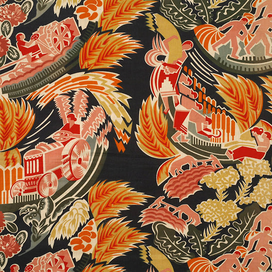 Ситец из коллекции тканей Музея ивановского ситца