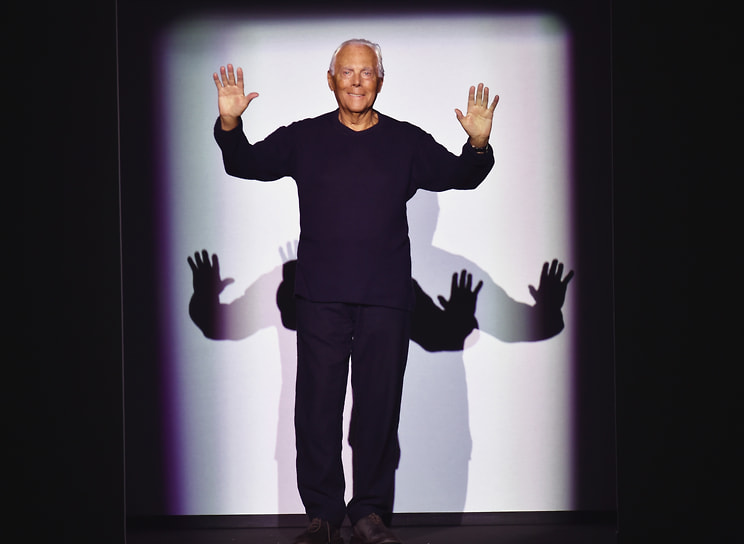 Джорджо Армани на показе Emporio Armani в рамках Недели мужской моды в Милане, 2017