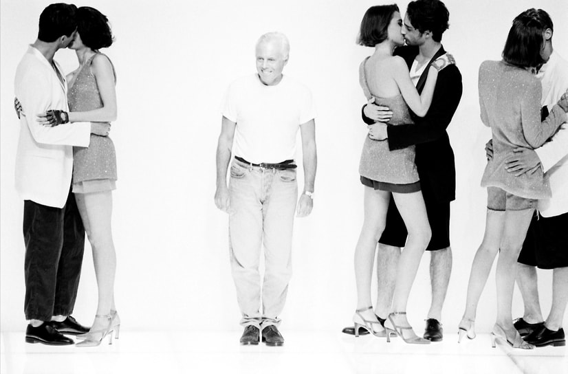 Джорджо Армани после показа, 1991