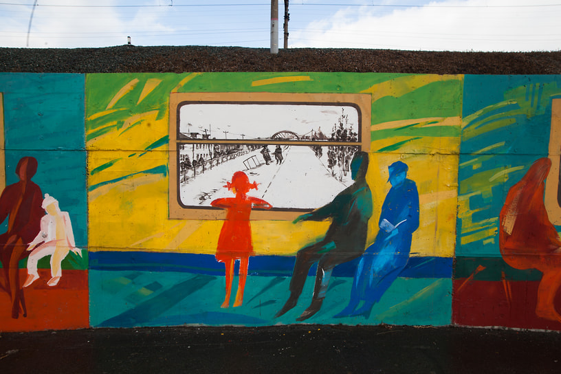 Янина Болдырева, Зося Леутина, Ольга Таирова. Паблик-арт-проект «Электричка», 2016