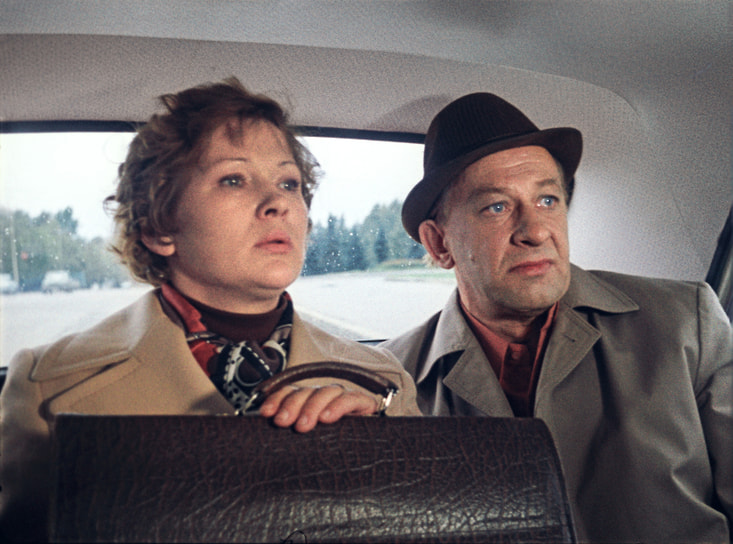 В сценарии фильма «По семейным обстоятельствам» Евстигнеева заинтересовала история поздней любви — темы, которая не часто поднималась в советских кинокартинах, и он согласился на съемки, хотя и был очень занят. Обрадовавшись, что Евстигнеев будет играть в его фильме, режиссер Алексей Коренев добавил актеру несколько сцен. Главную роль фильме сыграла Галина Польских (на фото)