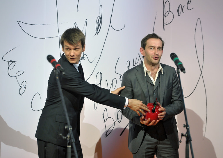 С актером Константином Хабенским на вручении премии Олега Янковского «Творческое открытие», 2012 год