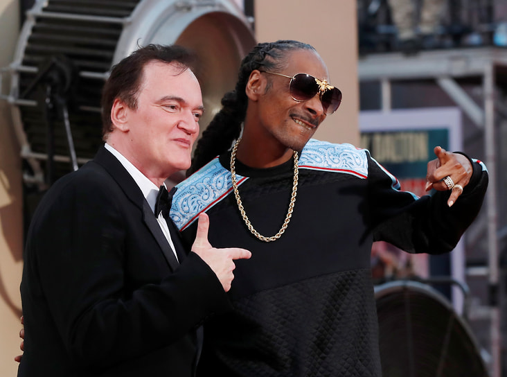 С режиссером Квентином Тарантино на премьере фильма «Однажды в... Голливуде» в Лос-Анджелесе, 2019 год