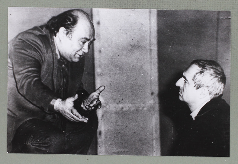 С 1973 года был художественным руководителем Московского государственного театра «Ленком», где срежиссировал около 50 спектаклей. Самые известные — «Чайка», «Вишневый сад», «Шут Балакирев», «Варвар и еретик», «Юнона и Авось» и другие&lt;br>
На фото: с актером театра им. Ленинского комсомола Евгением Леоновым