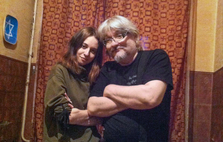 С дочерью Серафимой дома в Санкт-Петербурге, 2017