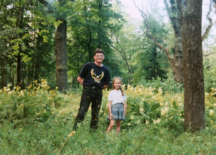 С дочерью Серафимой в Петергофе, 2000-е