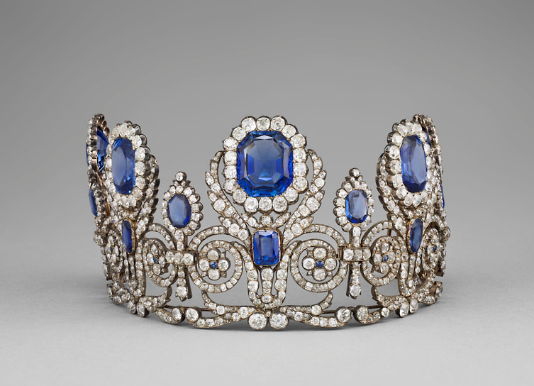 Сапфировая тиара из парюры Марии Амалии, супруги Луи-Филиппа I, 1810–1825