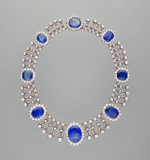 Сапфировое ожерелье из парюры Марии Амалии, 1810–1825