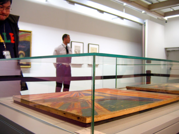 «Крик» Эдварда Мунка, возвращенный в Национальную галерею, до своей реставрации, 2006