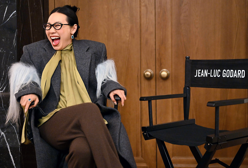 Актриса, режиссер Ян Гэ на премьере фильма «Новая волна» в кинотеатре «Художественный» 