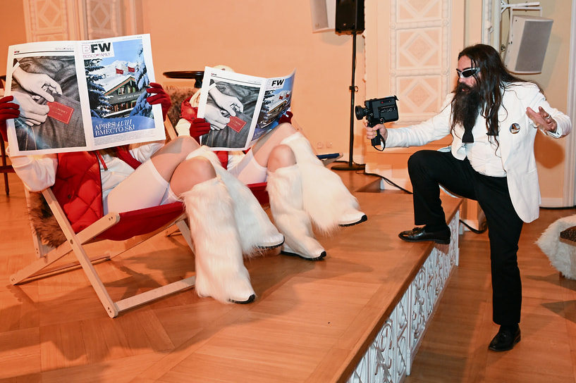 Художник, режиссер Валерий Переверзев на модном показе иностранных брендов «Боско»