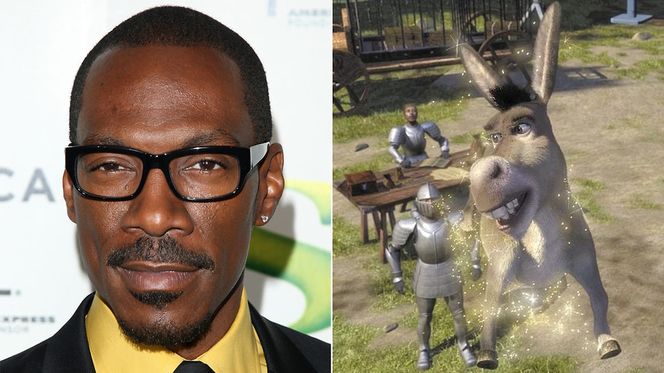 Осел в «Шреке» (2001) говорит голосом Эдди Мерфи