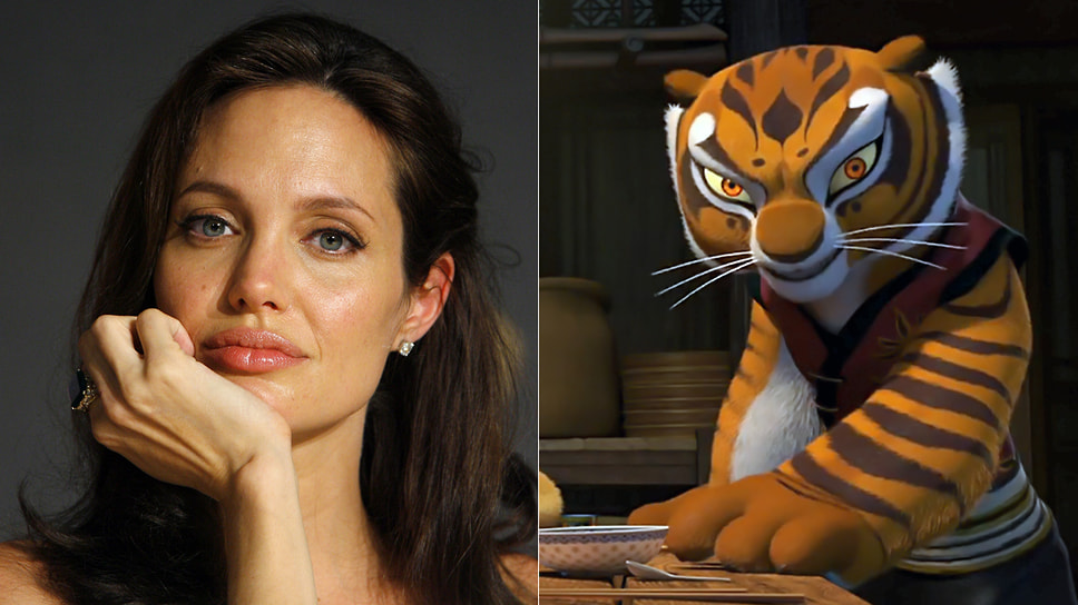 Анджелина Джоли озвучила Мастера Тигрицу в «Кунг-фу Панде» (2008)