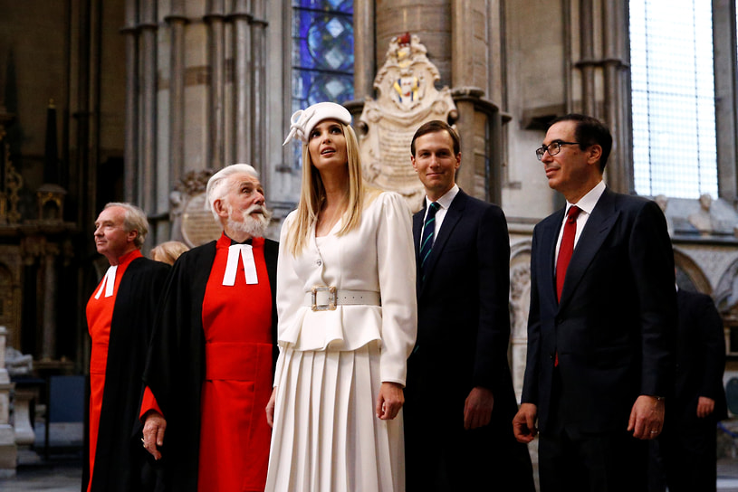 С мужем Джаредом Кушнером во время официального визита в Лондон, 2019 год