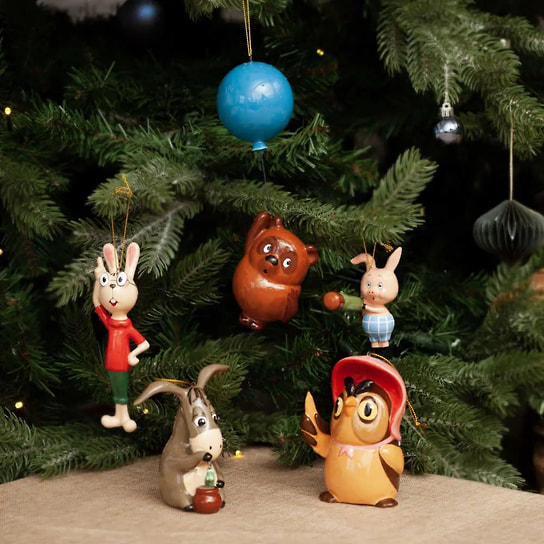 Елочные игрушки из коллекции «Герои Союзмультфильма» от Ярославской керамической мануфактуры