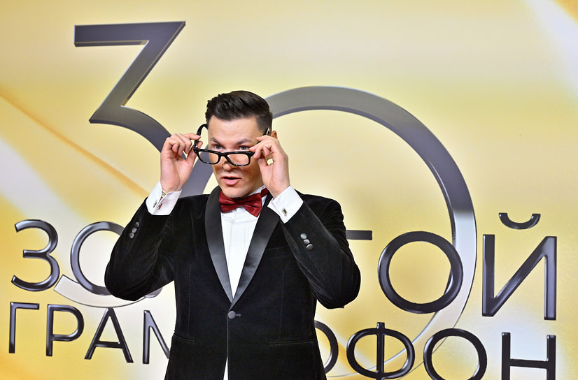 Ведущий «Русского радио» Максим Привалов на вручении музыкальной премии «Золотой Граммофон» на «ВТБ Арене»
