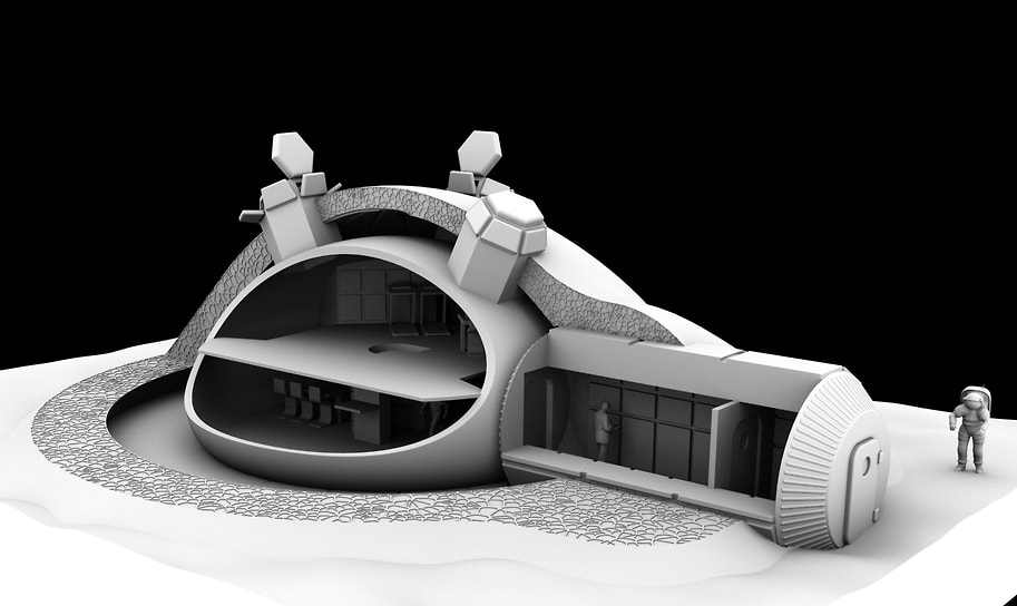 Концепт лунной базы от архитектурного бюро Foster + Partners