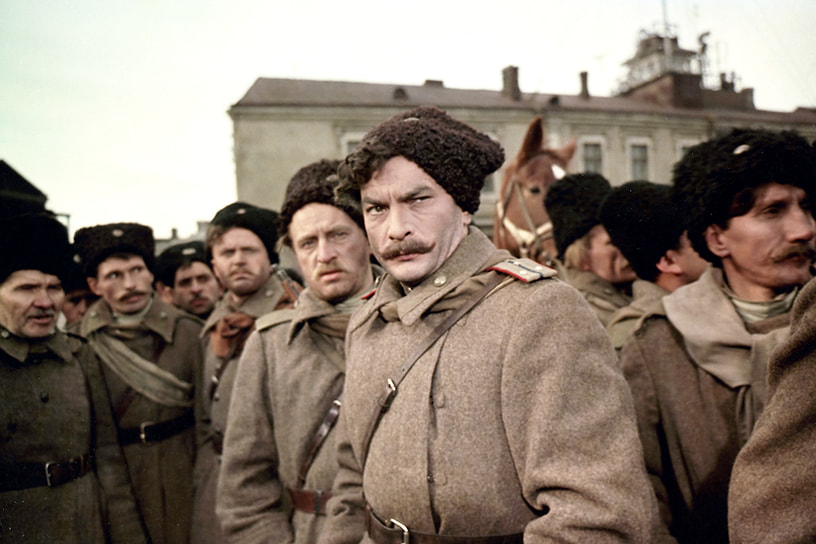 Съемки фильма «Тихий Дон» на Киностудии имени Горького, 1956