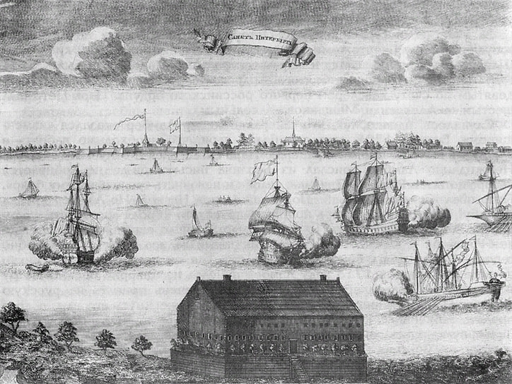 Питер Пикарт. Гравюра «Санкт-Петербург», 1704