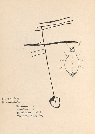 Страница с пометками Владимира Набокова в его экземпляре «Превращения» Франца Кафки. Перевод А.Л. Ллойда. Нью-Йорк: Vanguard Press, 1946